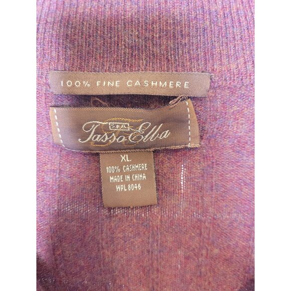 Mens 100% Fine Cashmere Ribbed Sweater XL Tasso Elba Luxury Soft Casual - Picture 3 of 4